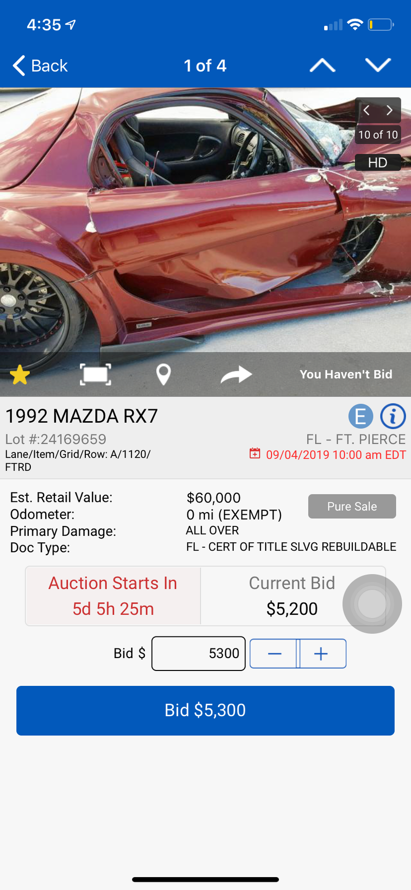 Illustration for article titled HOLY SHIT THERE IS A VEILSIDE FORTUNE RX-7 FOR SALE ON COPART!!!